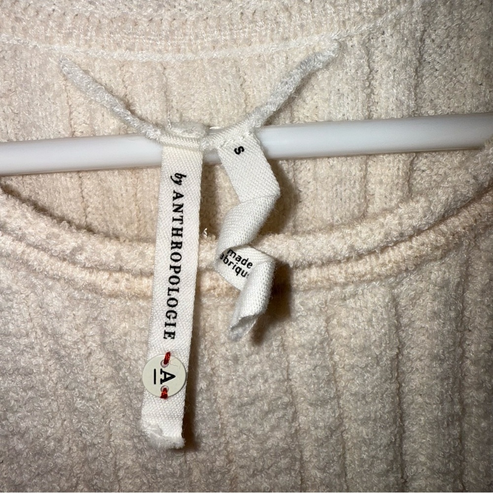 Anthropologie Ivory Ribbed Tank Top - Picture 4 of 6